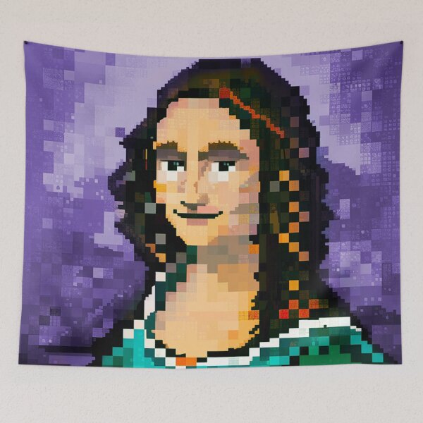 Aperçu de l'œuvre monalisa pixel créée et vendue par Timegraf.
