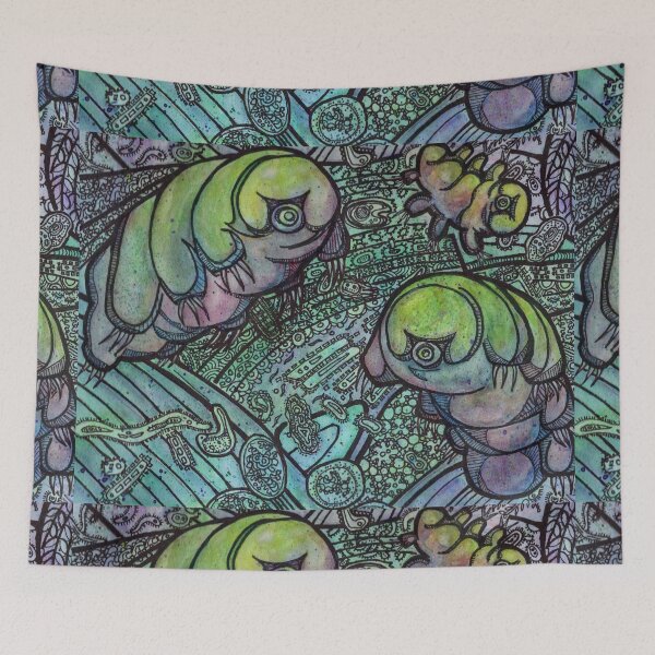 Item preview, Waterbear Moss Piglet Tardigrade Microscopic Indestructible Tiny Immortal designed and sold by BagChemistry.