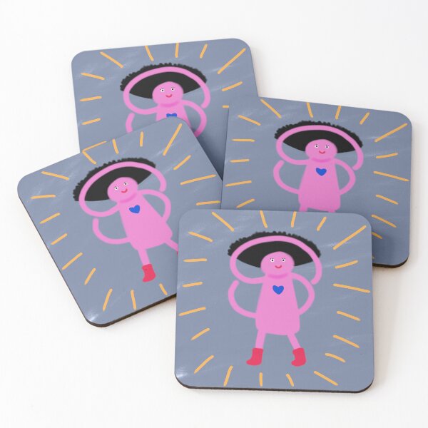 Item preview, Funny Cute Get Rid of the Blue Pink Girl Joy Radiation Illustration Drawing designed and sold by wenjunior.