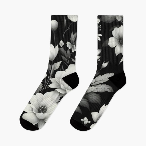 Item preview, Black and White  Floral Pattern designed and sold by GraphicsClub.