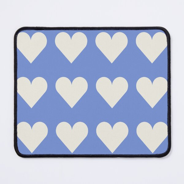 Item preview, Large CREAM and DANUBE BLUE LOVE HEARTS designed and sold by RachelMacht.