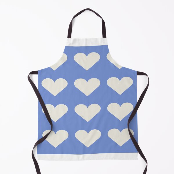 Item preview, Large CREAM and DANUBE BLUE LOVE HEARTS designed and sold by RachelMacht.