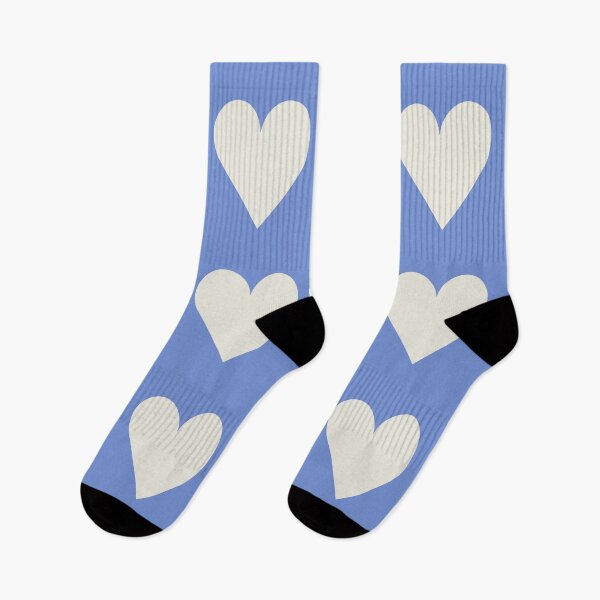 Item preview, Large CREAM and DANUBE BLUE LOVE HEARTS designed and sold by RachelMacht.