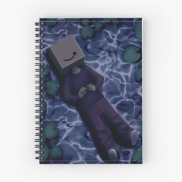 Item preview, Boxhead chilling in a pond at night designed and sold by Hunnyabee.