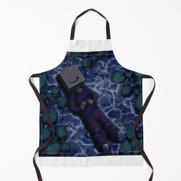 Item preview, Boxhead chilling in a pond at night designed and sold by Hunnyabee.