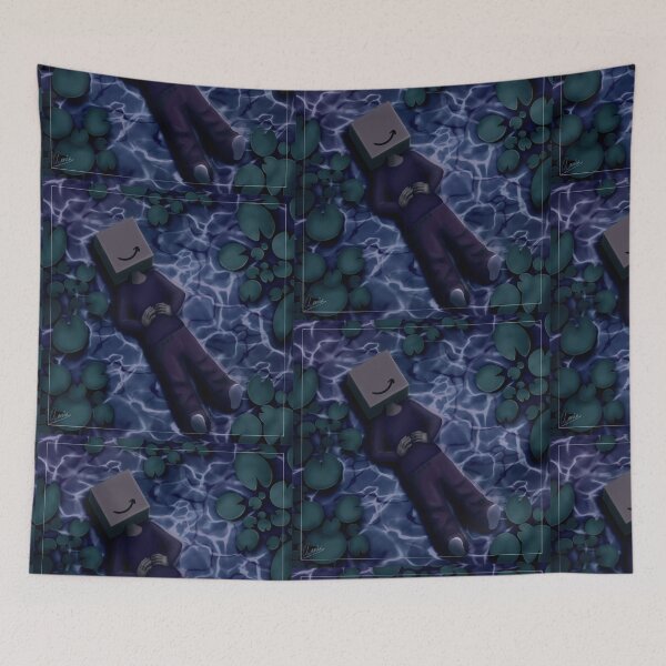 Item preview, Boxhead chilling in a pond at night designed and sold by Hunnyabee.