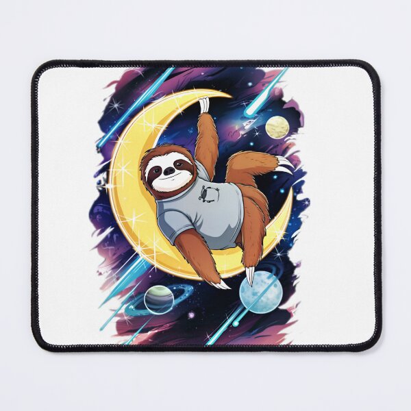 Item preview, Sloth hanging from a crescent moon designed and sold by BlissfulBlossom.