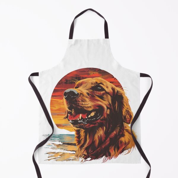 Item preview, Golden Retriever Sunset designed and sold by NicolasGlowArt.