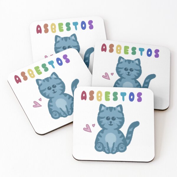 Item preview, Cute Asbestos Cat designed and sold by MarchHareFair.