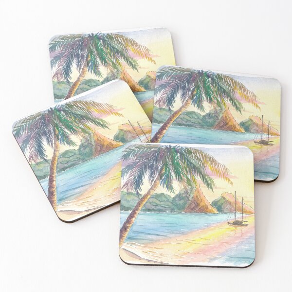 Item preview, Sunset in a calm bay of Saint Lucia West Indies designed and sold by artshop77.