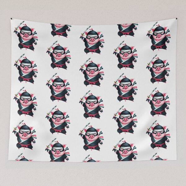 Item preview, Ninja Pig designed and sold by BlissfulBlossom.