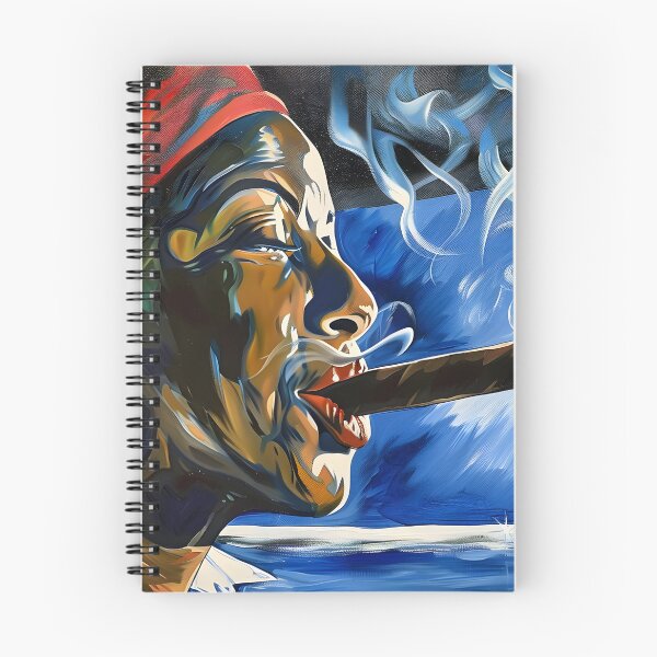 Aperçu de l'œuvre Smoky Elegance dévoilée - Femme cubaine avec un cigare dans un portrait expressif dans des teintes vives et un cadre vibrant créée et vendue par OlfactoART Studio.