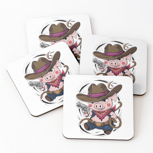 Item preview, Cowboy pig  designed and sold by BlissfulBlossom.