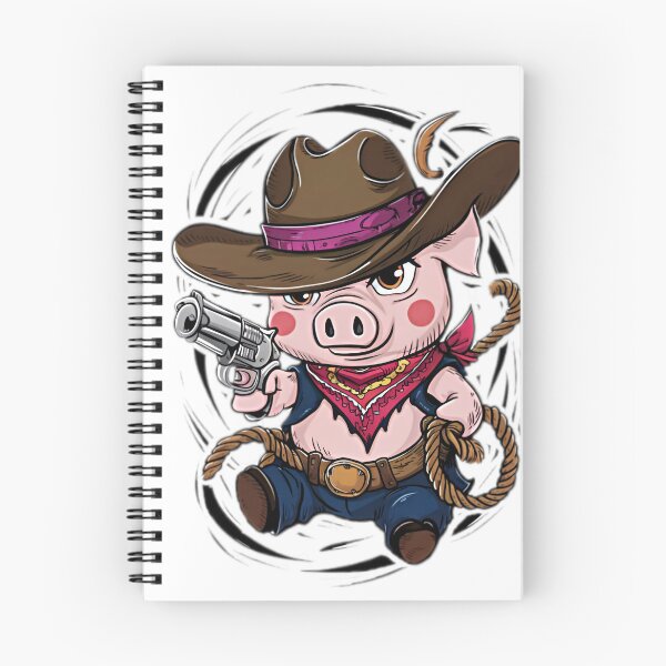 Item preview, Cowboy pig  designed and sold by BlissfulBlossom.