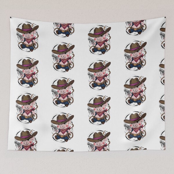 Item preview, Cowboy pig  designed and sold by BlissfulBlossom.
