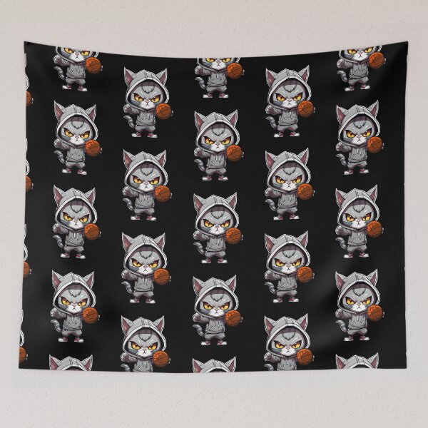 Item preview, Cat wearing a cool hoodie playing basketball designed and sold by DestinyComplex.