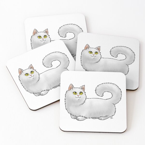 Item preview, Cat - Munchkin Cat - White Longhair designed and sold by Jennifer Stolzer.