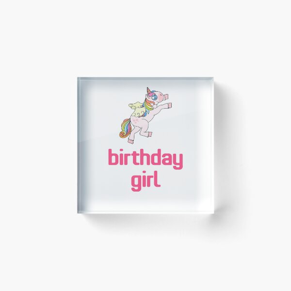 Item preview, Awesome Unicorn Birthday Girl Design #7 Pink designed and sold by 198tees.