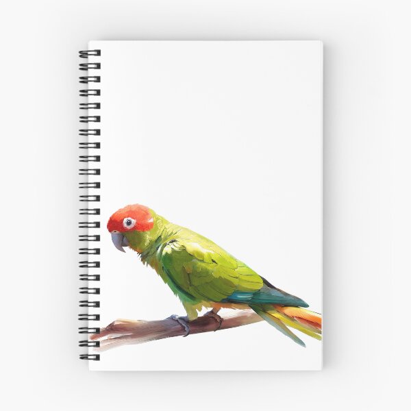 Item preview, Red Crowned Parrot in oils and metalic style designed and sold by DariyaDell.
