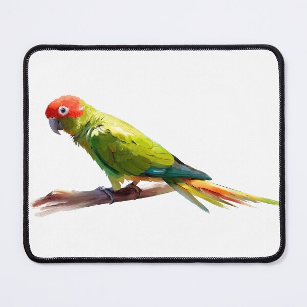 Item preview, Red Crowned Parrot in oils and metalic style designed and sold by DariyaDell.