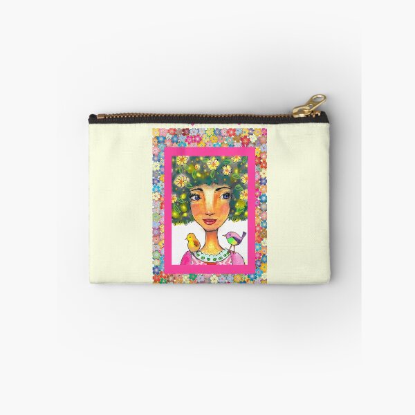 Item preview, Embrace Your Inner Garden: Floral Girl and Birds  designed and sold by adriaquart.