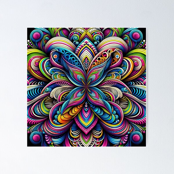 Item preview, Complex multicolor optical illusion designed and sold by ArtemisDesignAI.