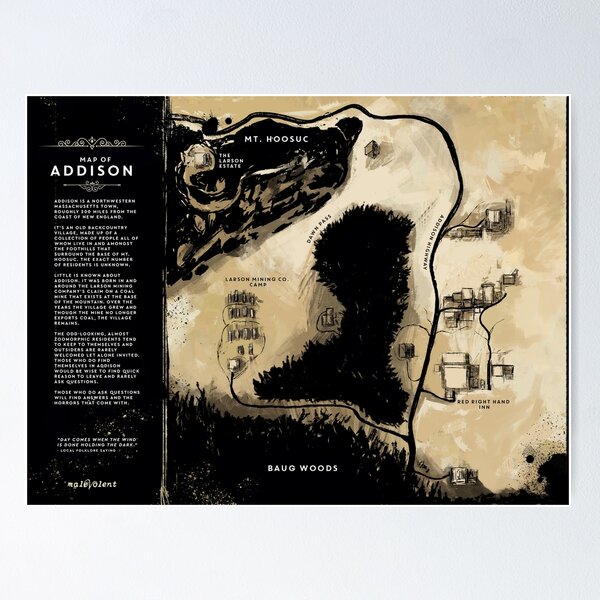 Map of Addison Poster
