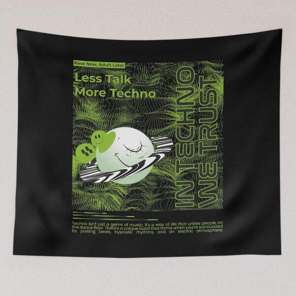 Item preview, In Techno We Trust, Less Talk More Techno designed and sold by AHMD AHMD.