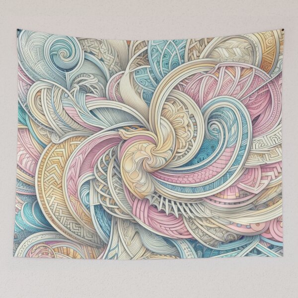 Item preview, Pastel tones optical illusion designed and sold by ArtemisDesignAI.