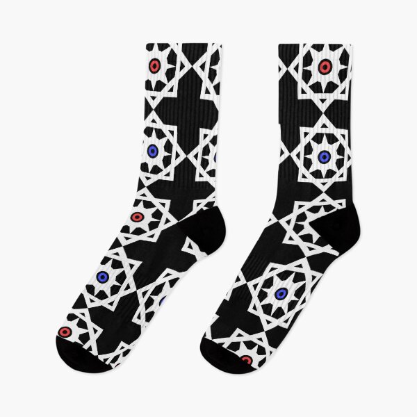 Item preview, Black White Arabic Geometric Pattern designed and sold by Bunmigraphics .