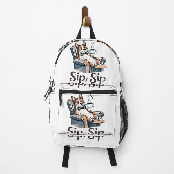 Item preview, Dog drinking coffee, sip sip designed and sold by BlissfulBlossom.