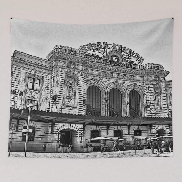 Item preview, Denver Union Station Sketched In B&W designed and sold by KirtTisdale.