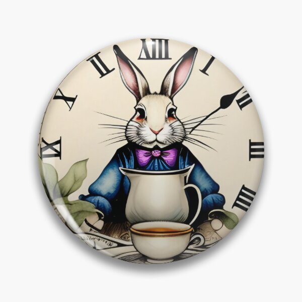 Artikelvorschau, Alice im Wunderland-Kaninchen Uhr entworfen und verkauft von Whimsy Fae Studio.