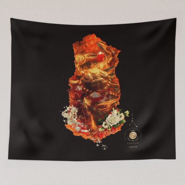 Item preview, Crimson Serenity: The Cancer Crab Horoscope designed and sold by TQDitty.