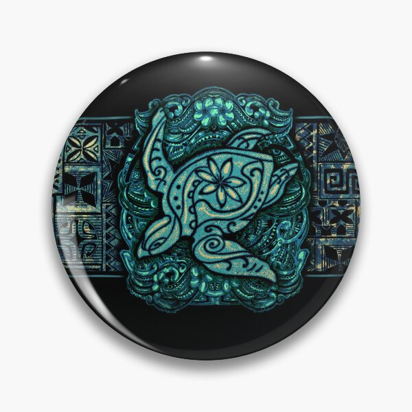 Item preview, Retro Hawaiian Tribal Turtle DIve Shirt Design 033 designed and sold by sunnthreads.