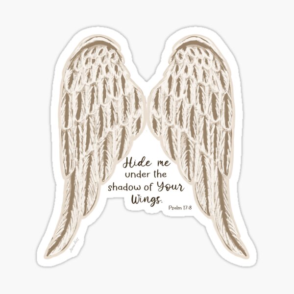 Psalm 17:8 Hide Me faith based sticker dark