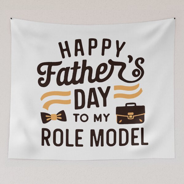 Item preview, Happy Father's Day Role Model: Bow Tie and Briefcase Gift Art designed and sold by HahaHandlesHub.