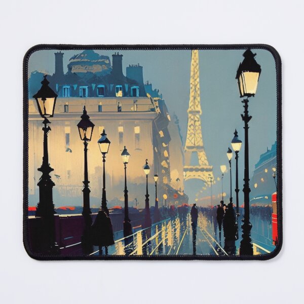 Item preview, “Paris Nocturne: Watercolor Night Tapestry of Timeless Beauty”…Art By Carraann designed and sold by CARRAANN.