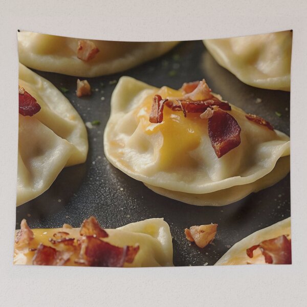Item preview, Cheddar and bacon perogies designed and sold by ArtfullMinds.