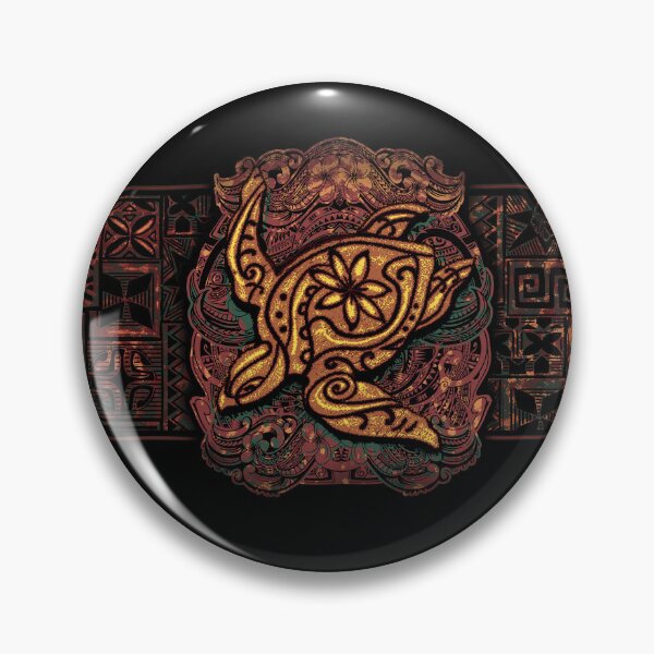 Item preview, Retro Hawaiian Tribal Turtle DIve Shirt Design 034 designed and sold by sunnthreads.