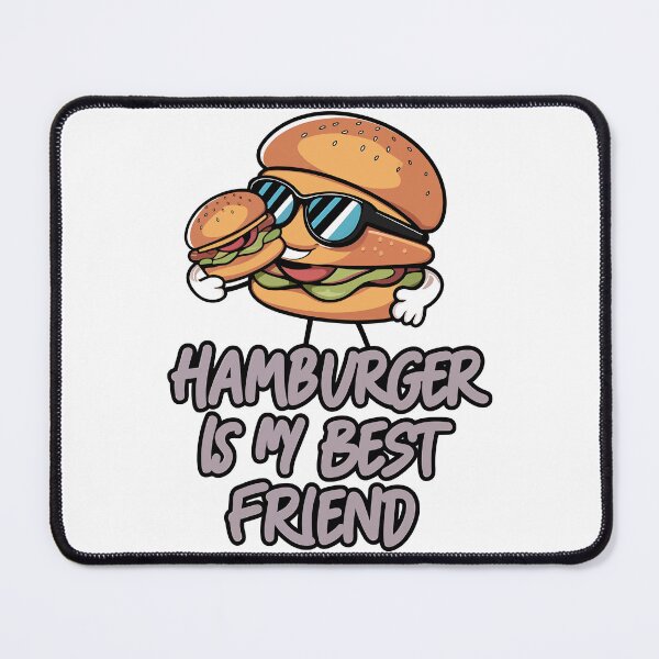 Item preview, Hamburger Is My Best Friend Funny Design designed and sold by Quirky Shirts.