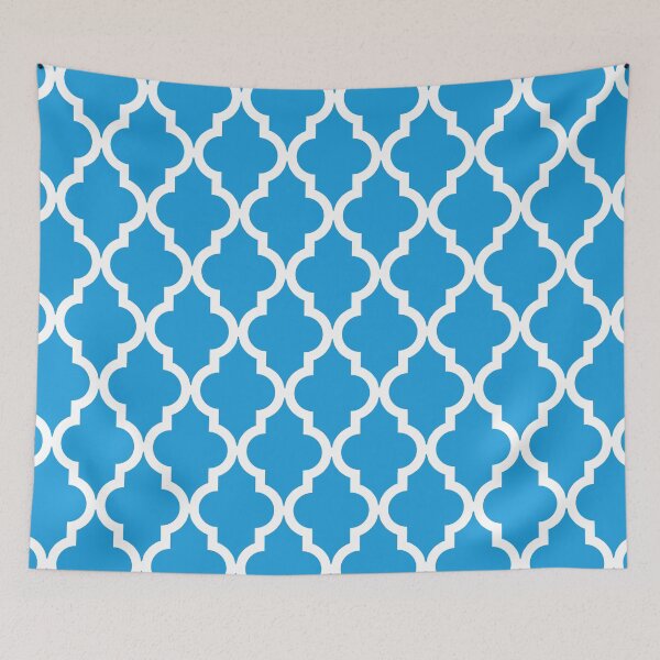 Item preview, Moroccan Quatrefoil Pattern: Deep Sky Blue designed and sold by Jared Davies.