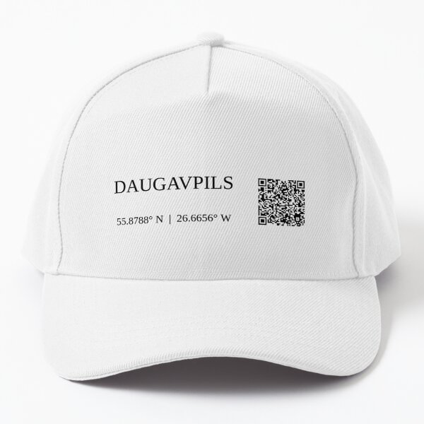 city of daugavpils latvija text gps coords - light casquette de baseball