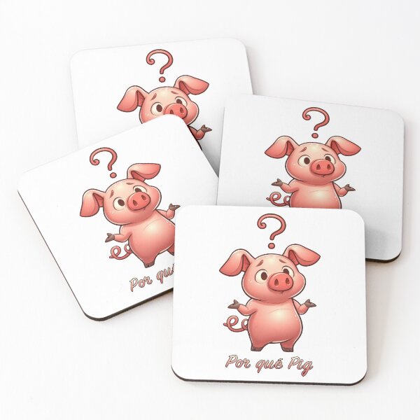 Item preview, Por Qué Pig Cartoon - Confused Pig (Por Que Pig) designed and sold by thebigleebowski.