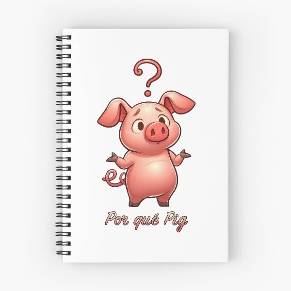 Item preview, Por Qué Pig Cartoon - Confused Pig (Por Que Pig) designed and sold by thebigleebowski.