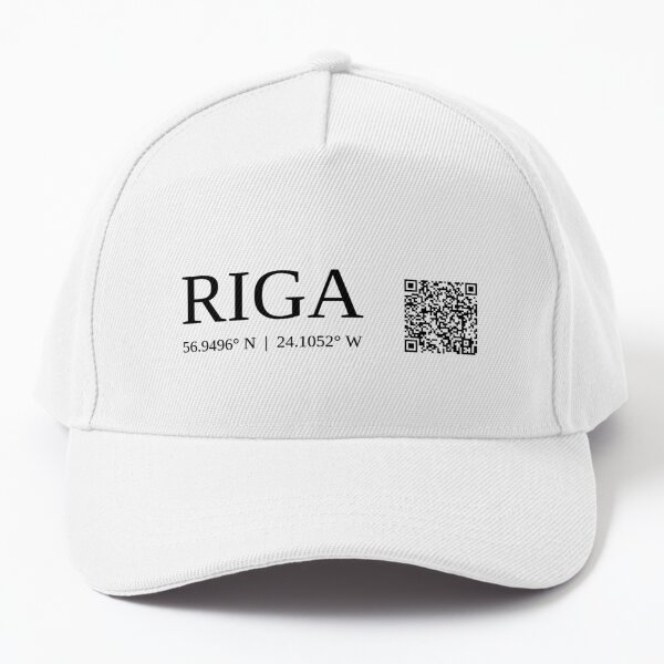 city of riga latvija text gps coords - light casquette de baseball