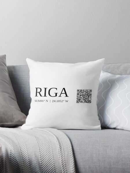 city of riga latvija text gps coords - light coussin