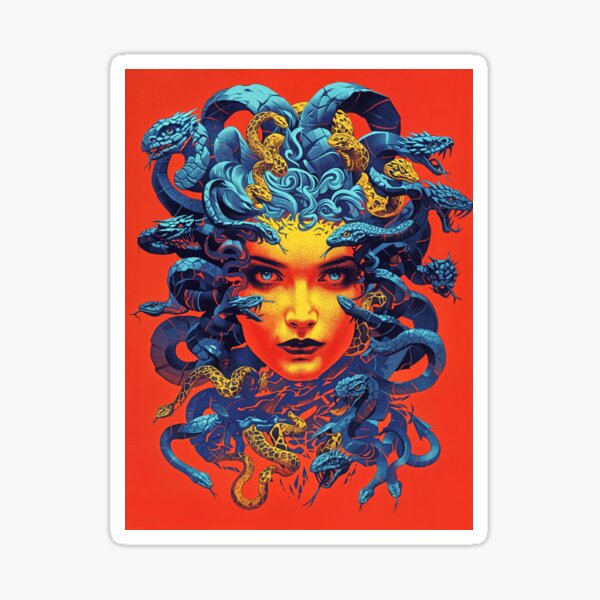 Vista previa del artículo con la obra «Medusa», diseñado y vendido por K3Prints.