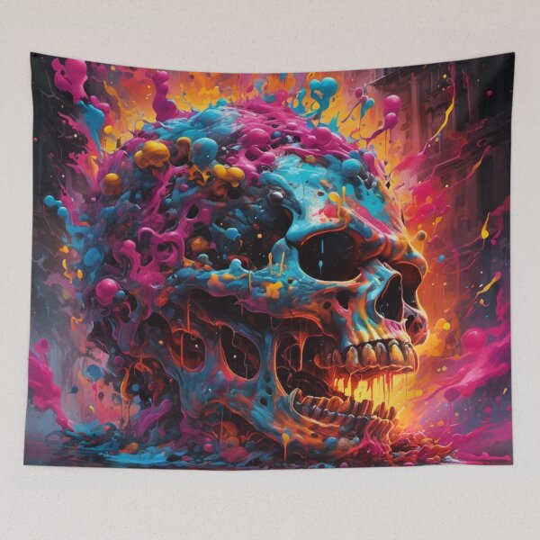 Item preview, Cyberpunk Paint Pop Skull designed and sold by DeadPanDesigns.