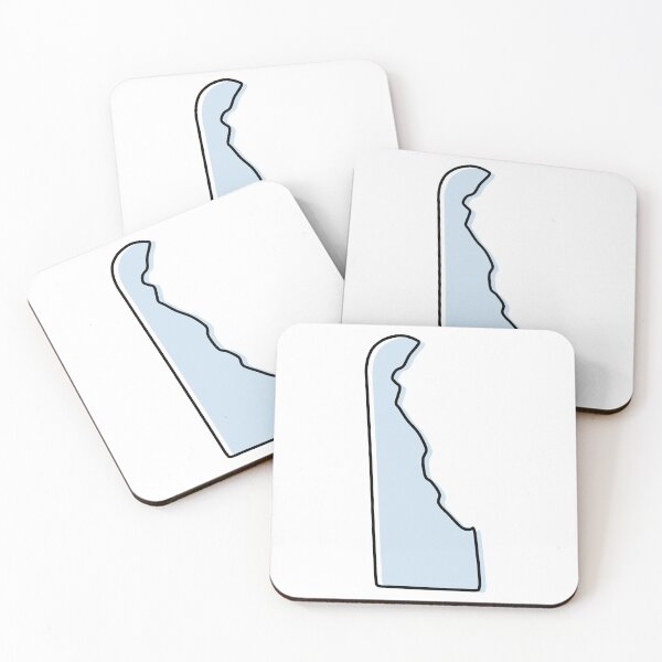 Item preview, Delaware Map Outline Blue designed and sold by OrangeLineDesigns.